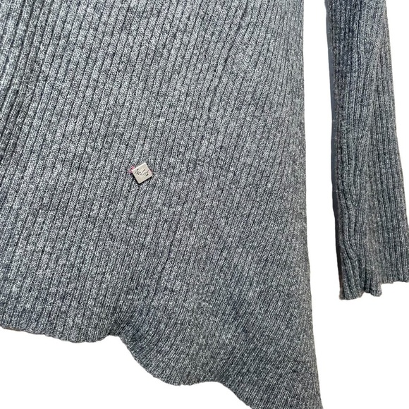 Nolita gray pullover sweater ribbed high low wool cashmere blend small - Picture 4 of 9